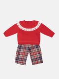 Baby Boy Rudolph Collection Knitted 2-piece Set - Red & Blue