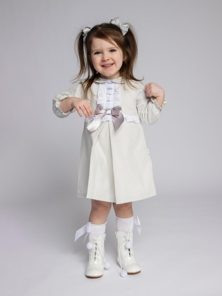 Baby Girl/Boy Matching Grey Romper and Dress Bundle