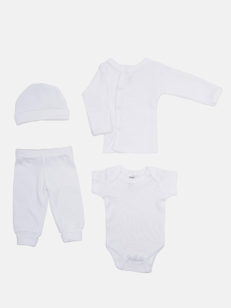 Tiny Baby Unisex 4 piece set - White