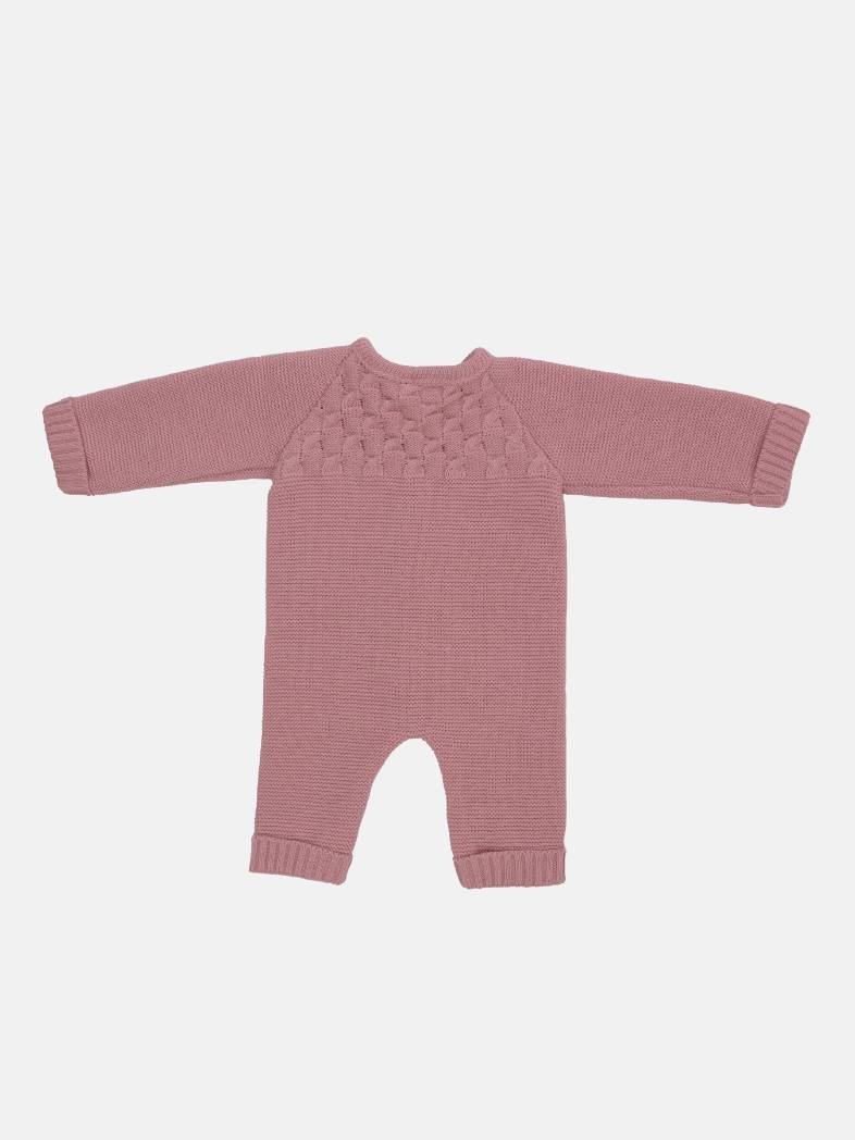 Baby Girl Avila Collection 3-piece Dusty Pink Knitted Set with Boots & Hat