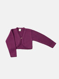 Luxury Baby Girl Bolero with Pearl - Purple / Plum