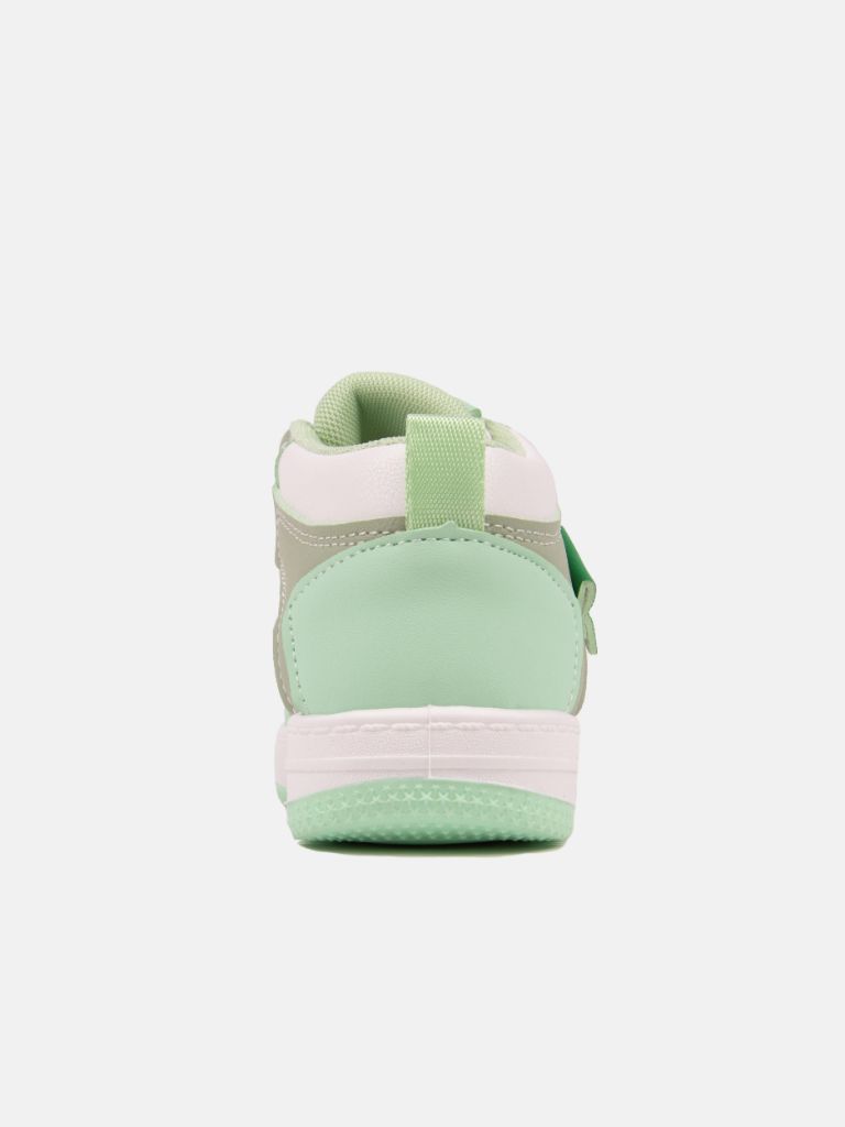 Baby Girl Active Trainers with panels and lace closure - Mint Green