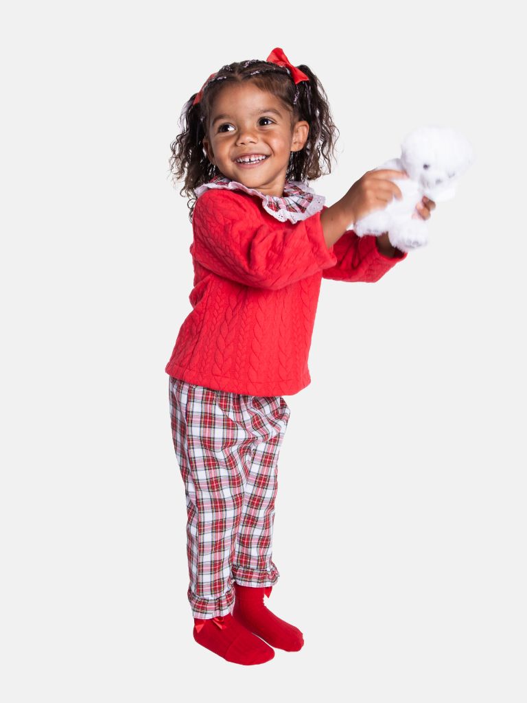 Baby Girl Holiday Angel Collection 2-piece Set - Red and White