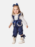 Baby Girl Clara Collection Spanish Dungarees - Navy Blue