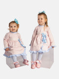 Baby Girl Lorianna Collection Spanish Dress with Ruffles and Bows - Baby Pink