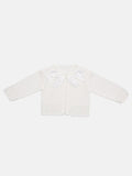 Baby Girl Cardigan with 2 Big Bows - White