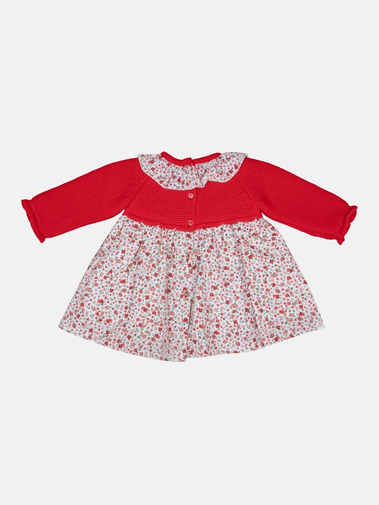 Baby Girl Flores Collection Red Floral Spanish Dress