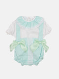 Baby Girl Faro Collection Spanish Romper Set - Mint Green