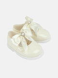 Baypods Girls Diamanté Hard Soled Shoes - Ivory