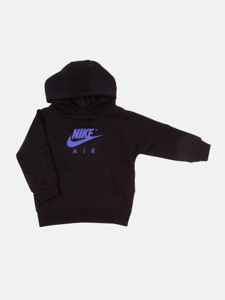 Nike Baby Air 2-piece Hoodie and Joggers Tracksuit with Purple Logo - Black